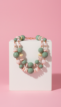 Sage Beaded Statement Necklace