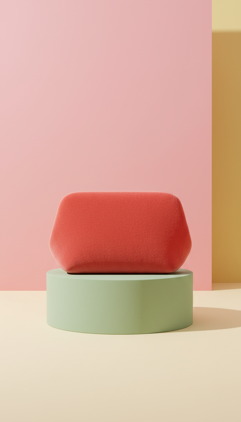 Coral Pop Velvet Clutch