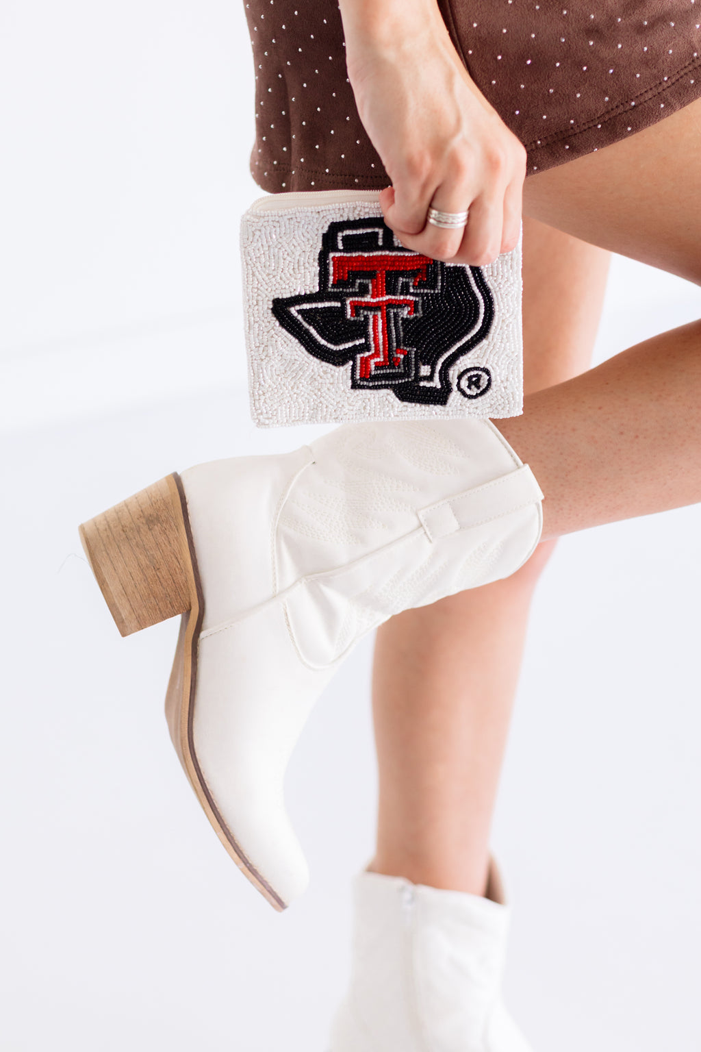 Texas Tech Beaded Coin Pouch