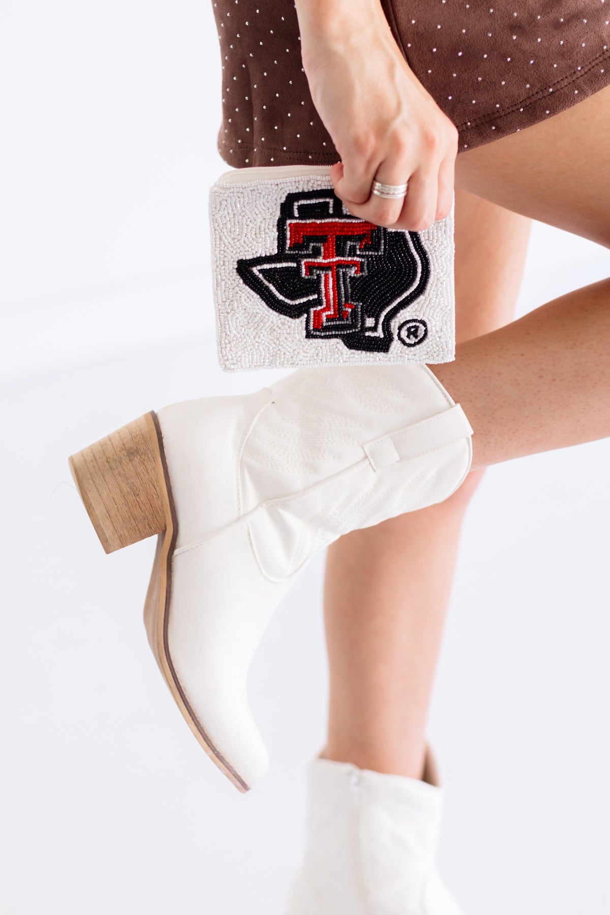 Texas Tech Beaded Coin Pouch