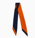 Orange and Navy Scarf Necklace