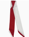 Crimson & White Scarf Necklace