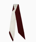 Maroon & White Scarf Necklace