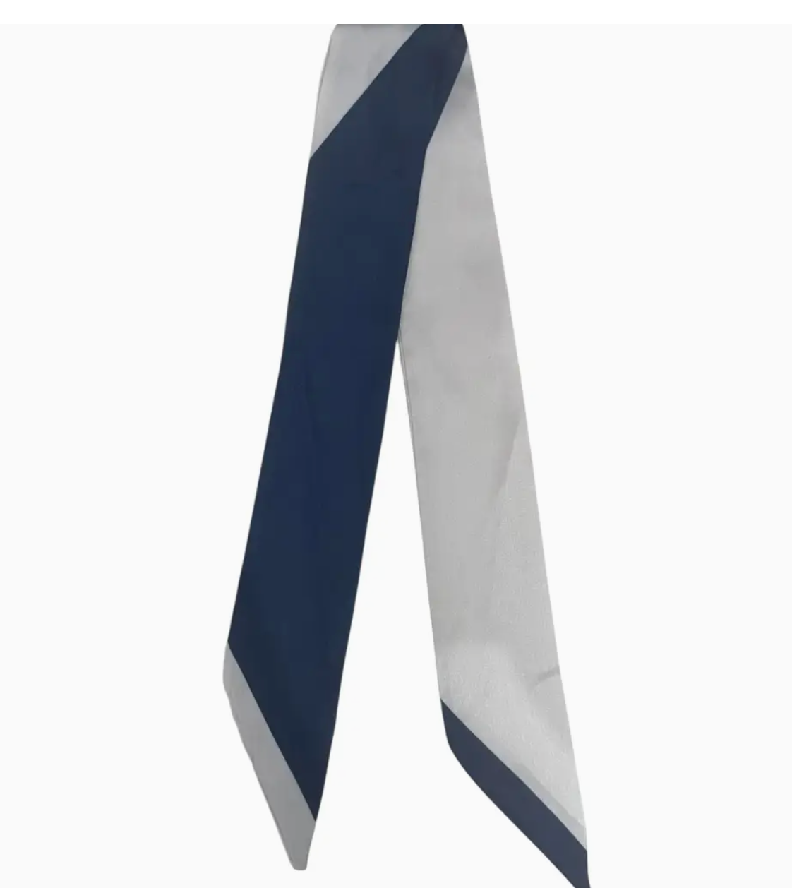 Navy & Silver Scarf Necklace