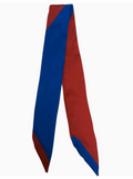 Blue and Red Scarf Charm Necklace